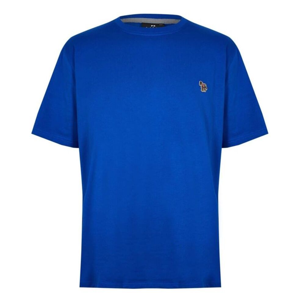 Paul Smith Mens Embroidered Motif Cotton T-Shirt / Royal Blue